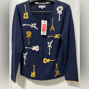 NEW SWEATER FUEGO with SHWAROVSKY STONES SIZE 42